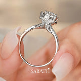 Diamond Engagemetn Ring in 18K White Gold - Saratti Jewelry