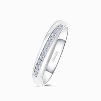 Oblong Channel Set Diamond Eternity Wedding Band