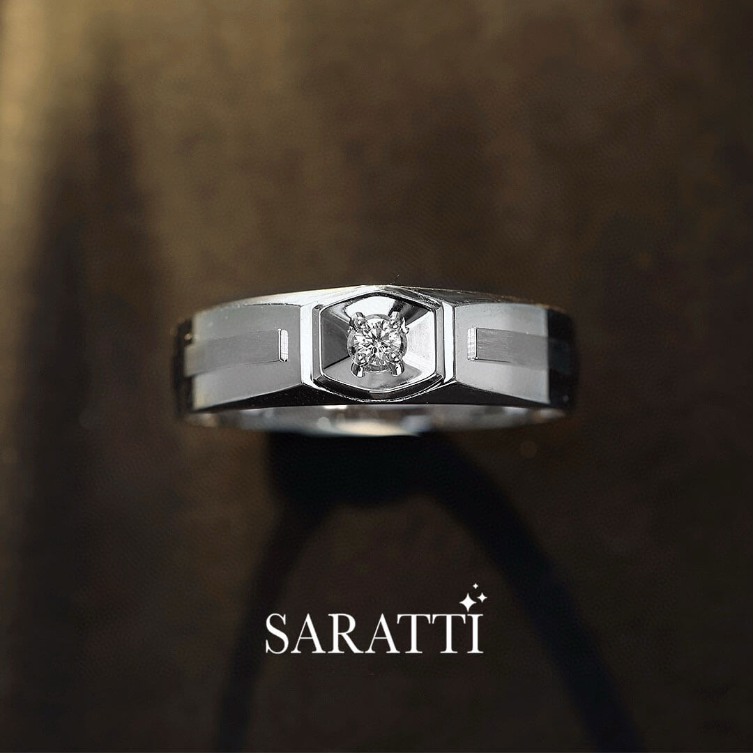 Top view of the Six Paths Diamond  Ring for Men | Saratti 