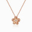 Rose Gold Floral Small Diamond Necklace | Saratti 