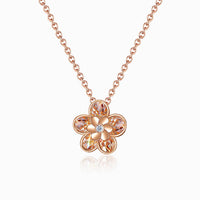 Illusion Setting Floral Small Diamond Necklace