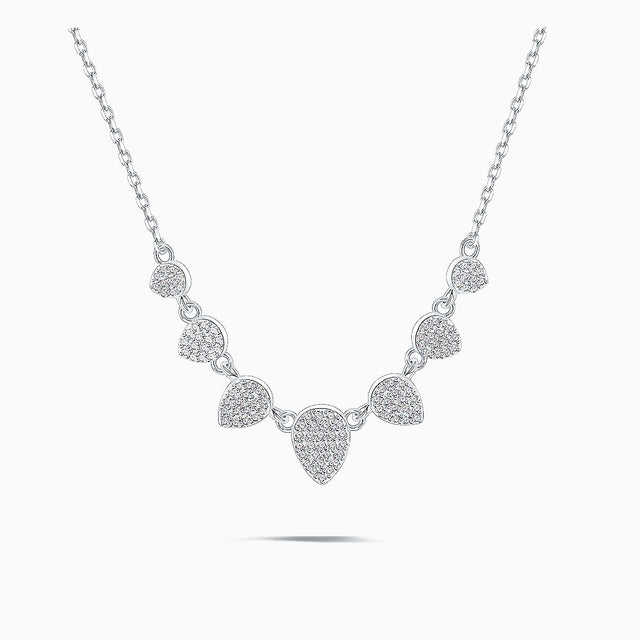 Silver Éclat Pavilion Pendant Necklace | Saratti 