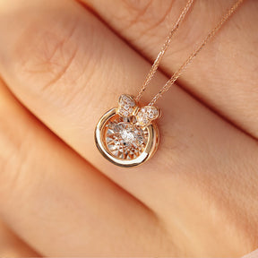 Rose Gold Diamond Butterfly Necklace | Saratti