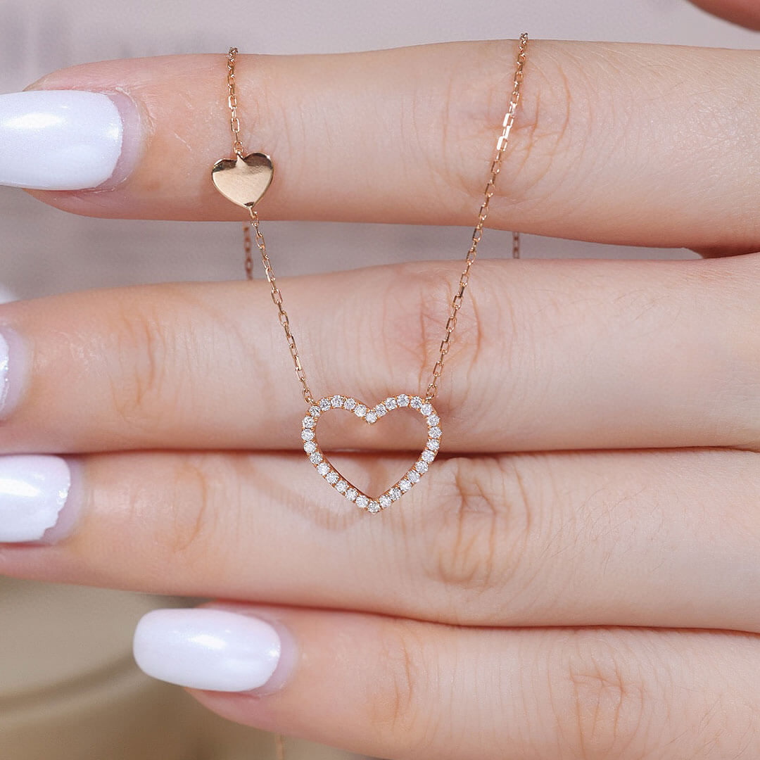Diamond Chain Love Necklace | Saratti