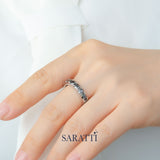 Real Black Diamond Wedding Band For Women | Saratti