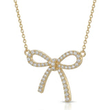 【Ships Fast】Diamond Bow Necklace