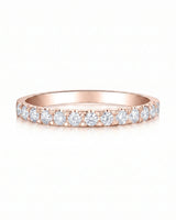Diamond infinity band highlighting brilliant accent stones across a refined 18K rose gold design | SARATTI