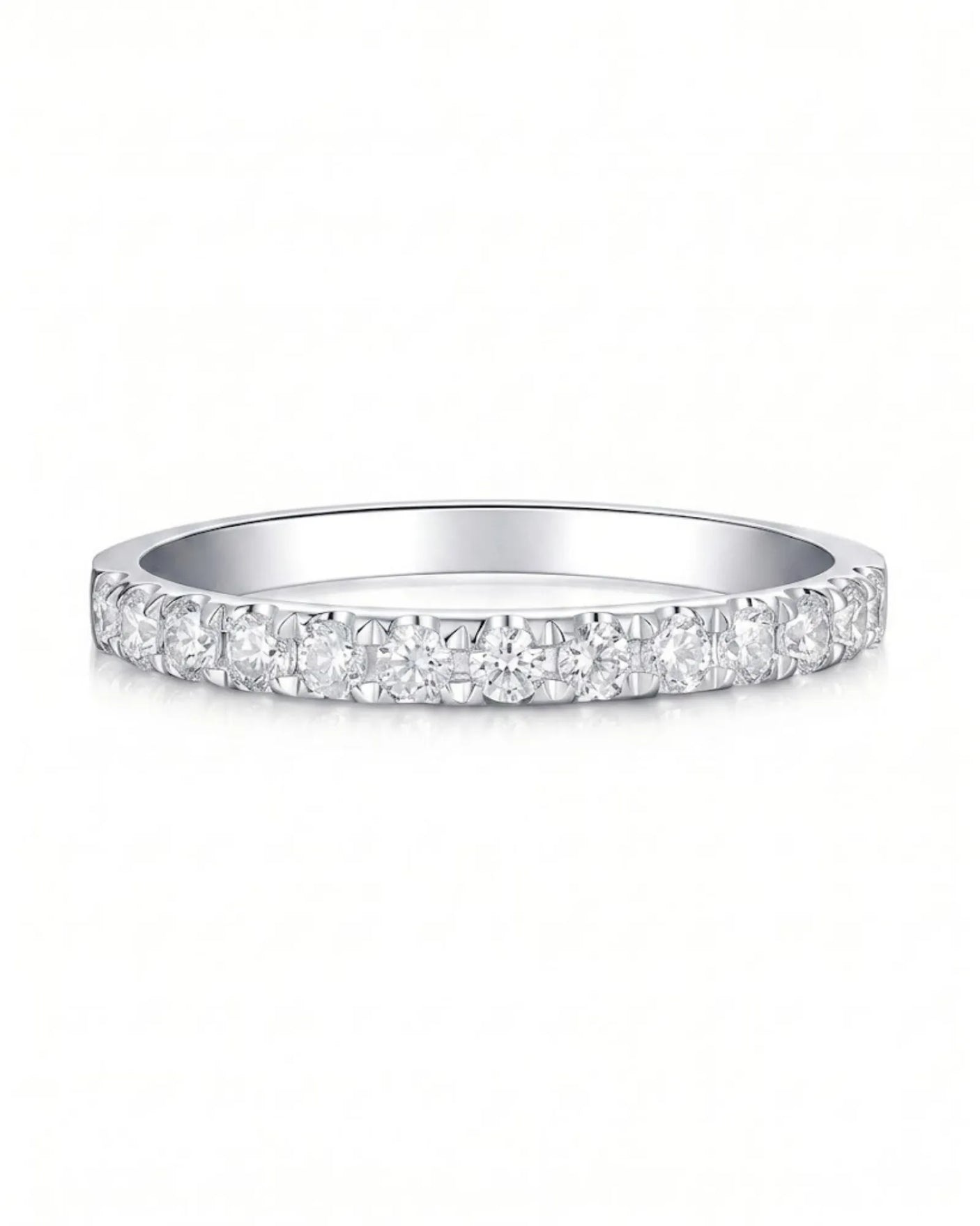 Diamond infinity band highlighting brilliant accent stones across a refined 18K white gold design | SARATTI