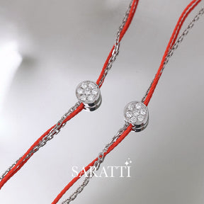 Rouge Gold Thread Motif of the Adamantine Core Diamond Bracelet for Women | Saratti 