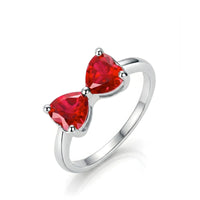 Scarlet Harmony Twin Heart Natural Ruby Ring