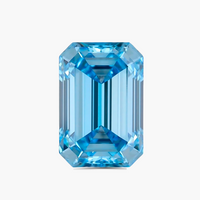 1.09 carats Emerald Cut Fancy Vivid Blue Lab Diamond | IGI Certified