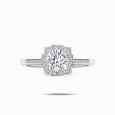 1 Carat Round Halo Diamond Engagement Ring | Modern Gem Jewelry | Saratti