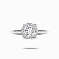 Elise- Round Halo Diamond Engagement Ring
