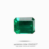 2.66 Carats Step Cut Muzo Green Natural Emerald Gemstone