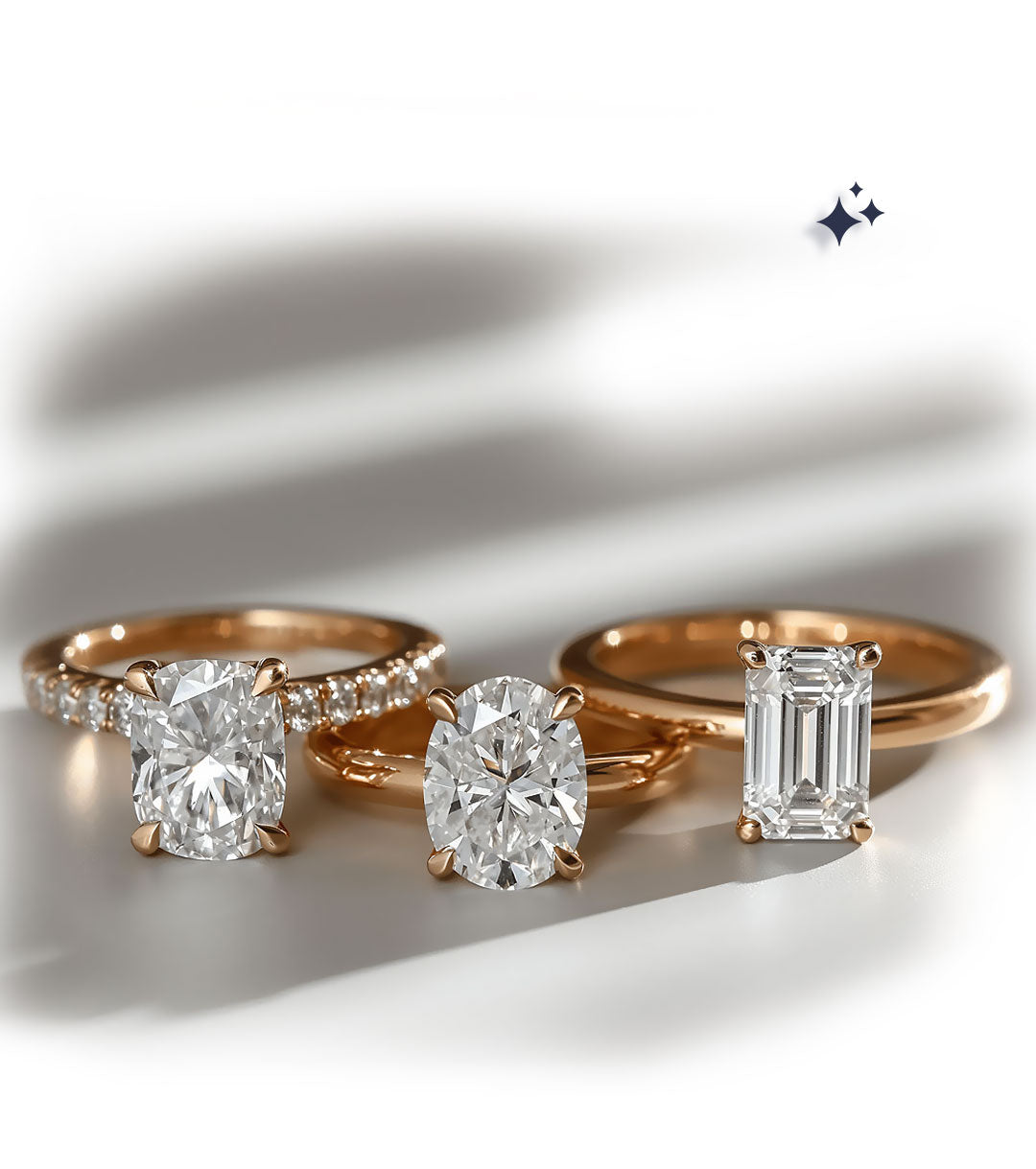 SARATTI rings designed around custom-cut diamonds