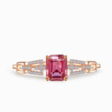 Rose Gold Passion Seal Pink Tourmaline Engagement Ring | Saratti Fine Jewelry