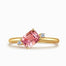 Yellow Gold Sakura Trilogy Tourmaline and Diamond Ring | Saratti Fine Jewelry