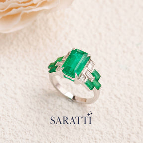 3.75 Natural Emerald Centre stone of the Héritage Picasso Emerald & Diamond Ring | Saratti
