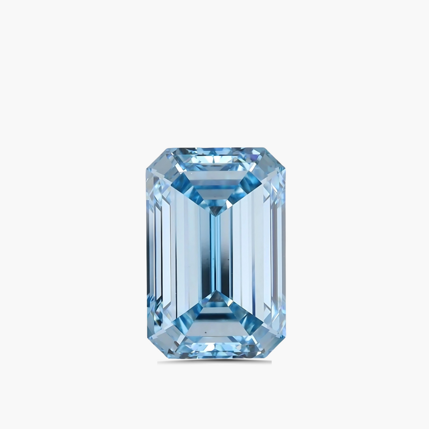 Emerald Cut Fancy Intense Blue Lab Diamond | Saratti