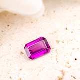 Emerald Cut Natural Purple Garnet Gem | Saratti