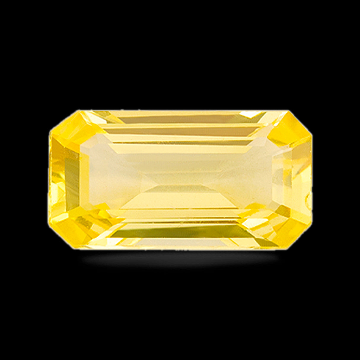 Emerald Cut Natural Yellow Sapphire Gem | Saratti