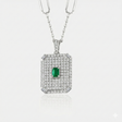 Emerald Pavillion White Gold Pendant - SARATTI