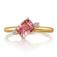 Sakura Trilogy Tourmaline and Diamond Ring