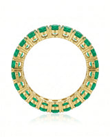 Emerald eternity ring in 18K yellow gold | SARATTI
