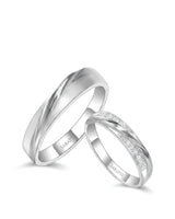 Eternal Harmony duo ring set with timeless polished design crafted in refined platinum | SARATTI
