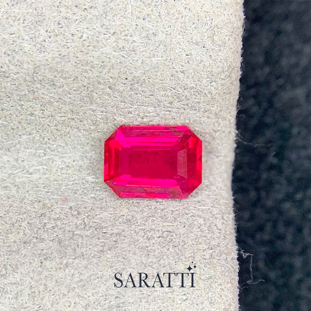 Eye Clean Pigeon Blood Ruby | SARATTI  