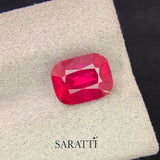Eye Clean Rubellite Tourmaline Cushion Shape | SARATTI