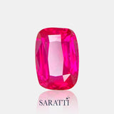 Eye Clean Ruby Cushion Cut | SARATTI  