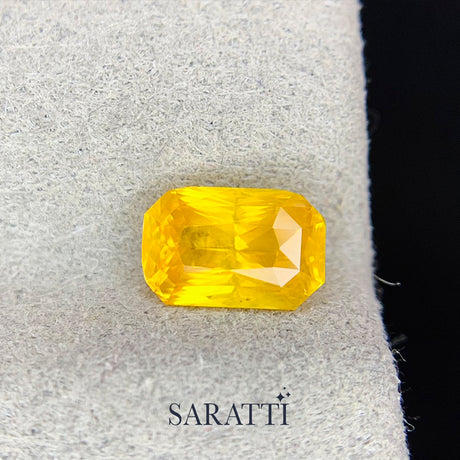 Eye Clean Yellow Sapphire Radiant Shape | SARATTI  
