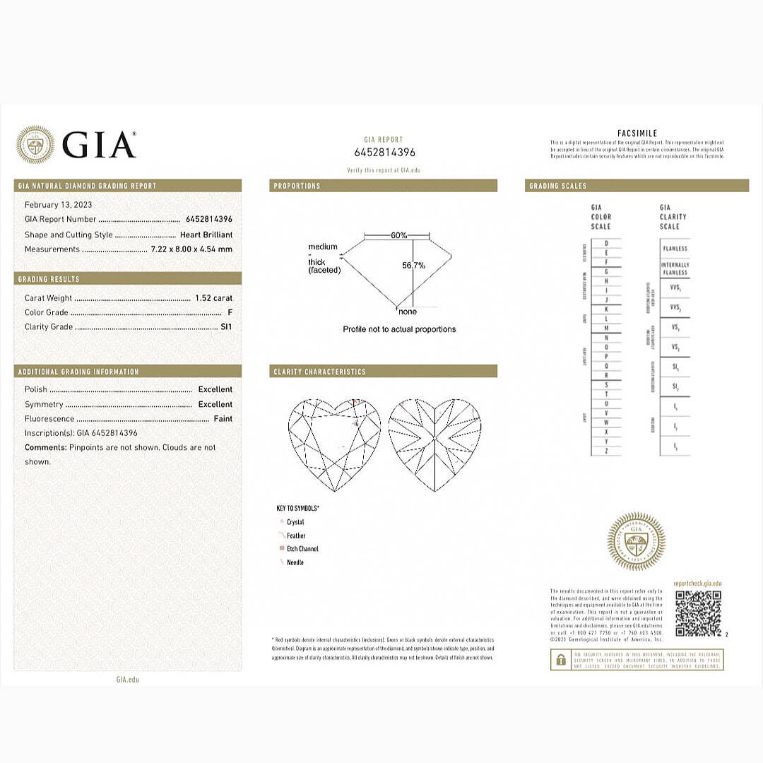 F- Color Diamond Gem Certificate | Saratti