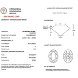 F-colored Lab Diamond Gem Certificate | Saratti