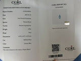 2.45ct Natural Santa Maria Aquamarine | Pear – 14.92 × 6.97 × 4.39mm | CGRL Certified