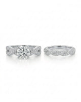 Donna – Natural Round Diamond Twisted-Shank Bridal Set