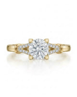 Noemie – Natural Round Diamond Split-Shank Engagement Ring