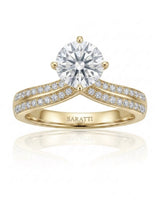 Dessina – Sublime Radiance Natural Round Diamond Tiara Split-Shank Ring