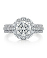 Yumi – Lumina Crown Natural Round Diamond Halo Engagement Ring