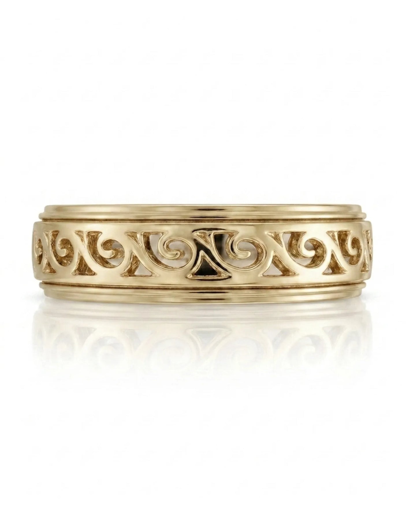 Aurelian Scroll Wedding Band