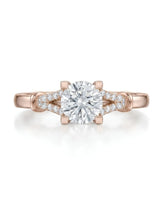 Noemie – Natural Round Diamond Split-Shank Engagement Ring