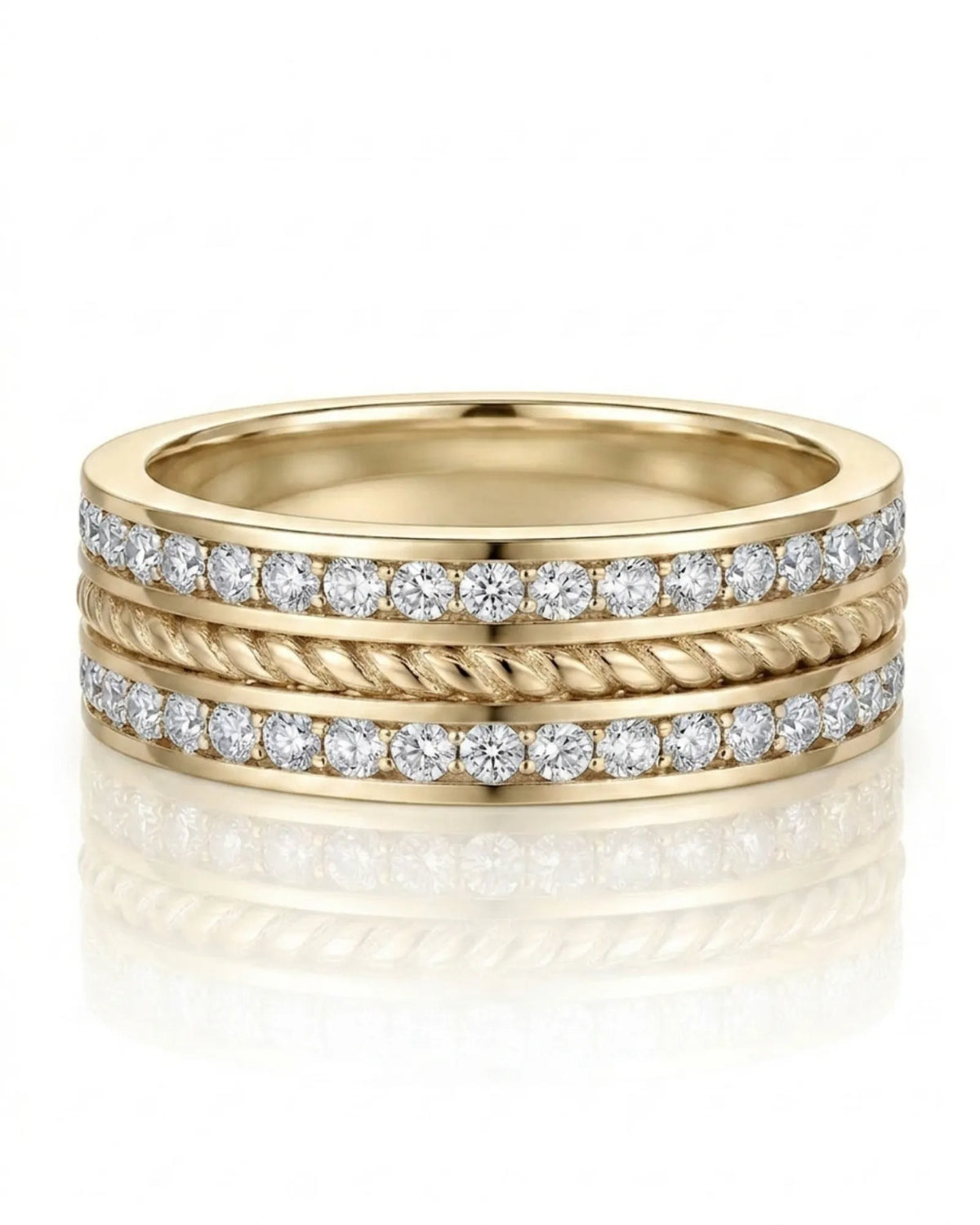 Aurelian Rope Diamond Wedding Band