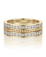Aurelian Rope Diamond Wedding Band