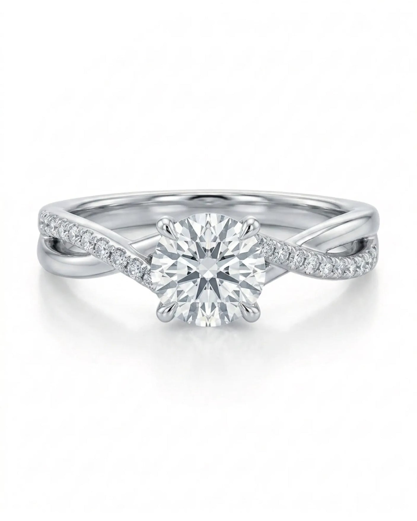 Sibel – Liaison Céleste Natural Round Diamond Infinity Engagement Ring