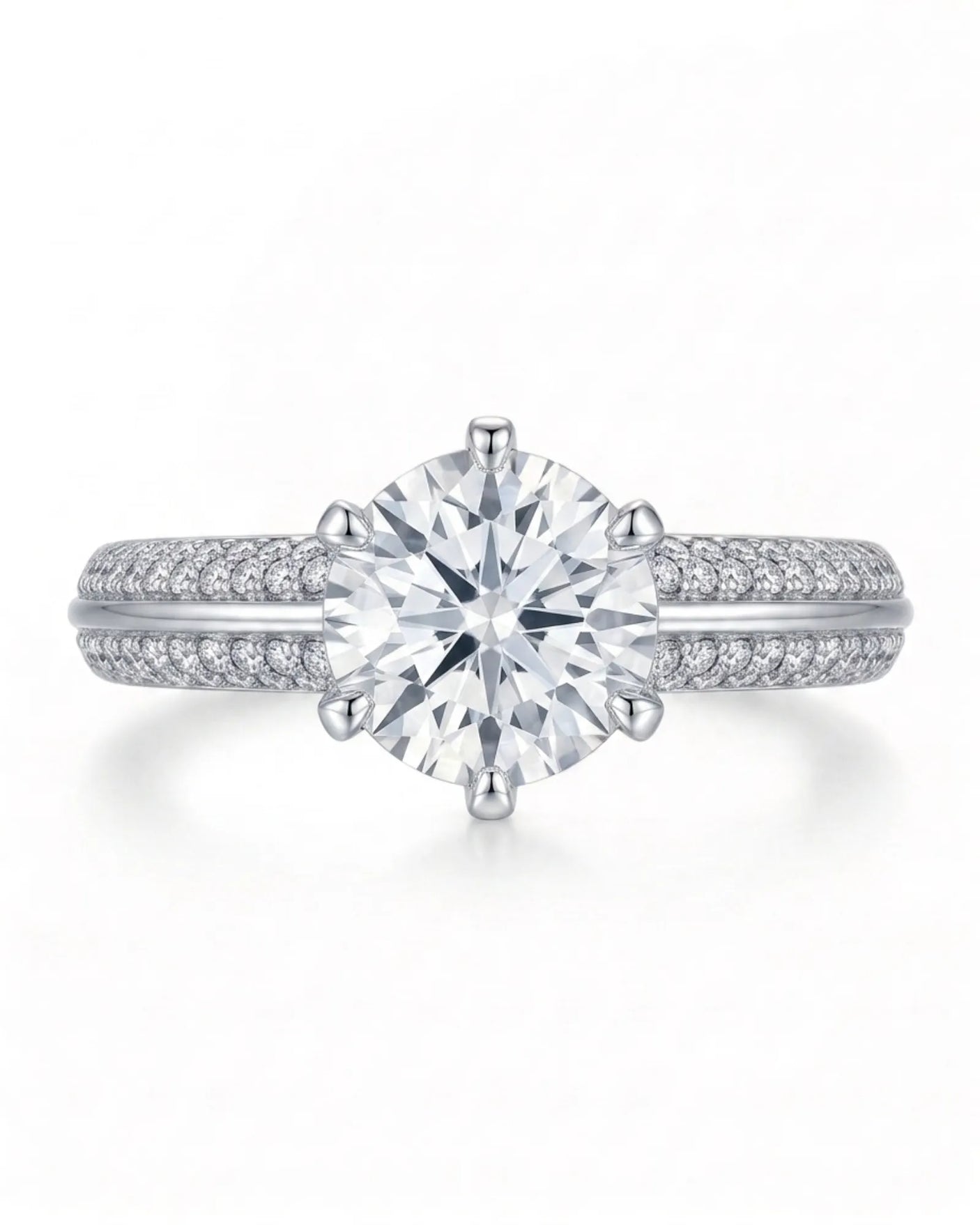 Aniya – Seraphic Charm Natural Round Diamond Six-Prong Engagement Ring