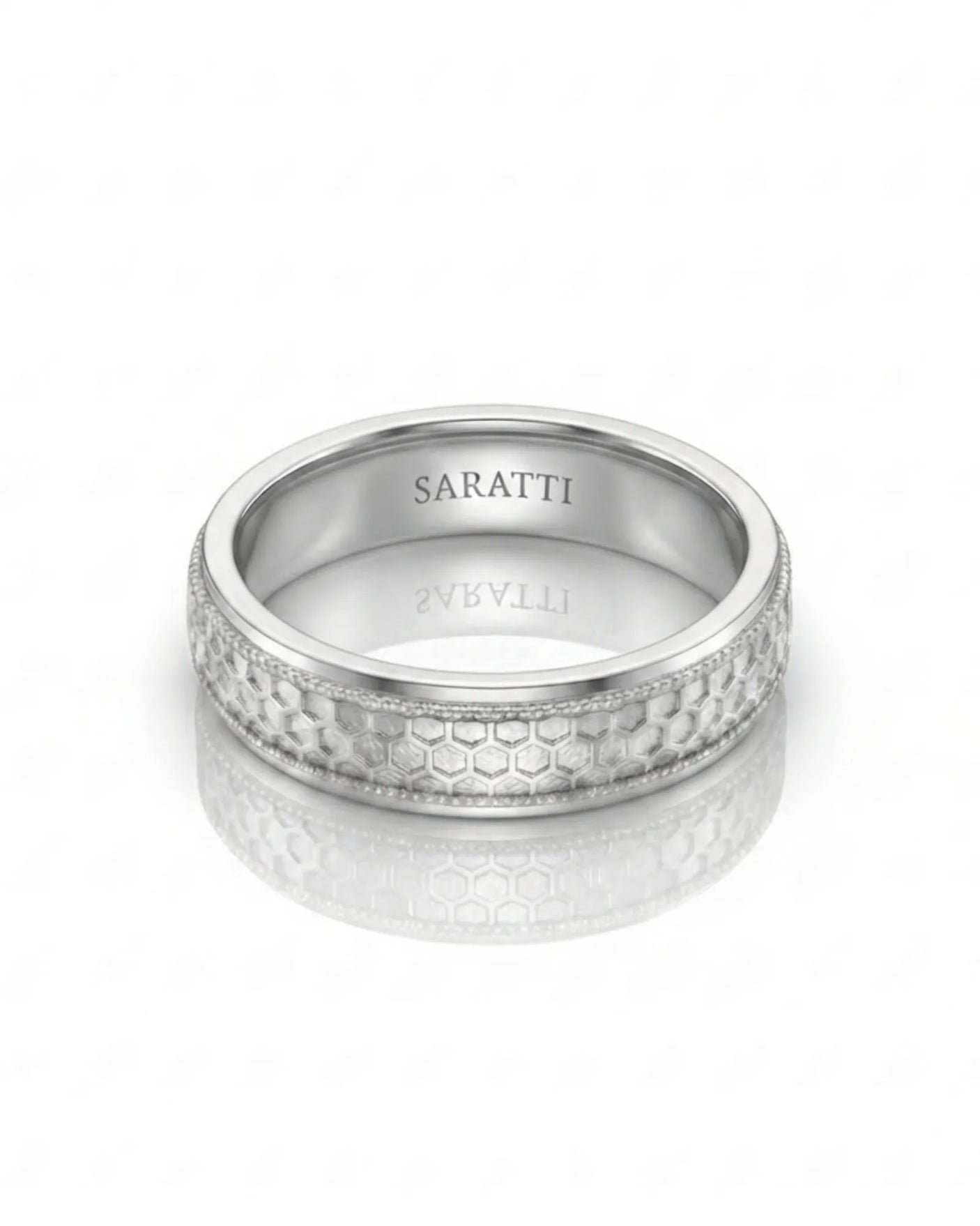 Aurelian Honeycomb Wedding Band