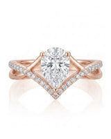Claire – Natural Pear-Shaped Diamond Twisted-Shank Engagement Ring