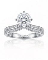 Dessina – Sublime Radiance Natural Round Diamond Tiara Split-Shank Ring