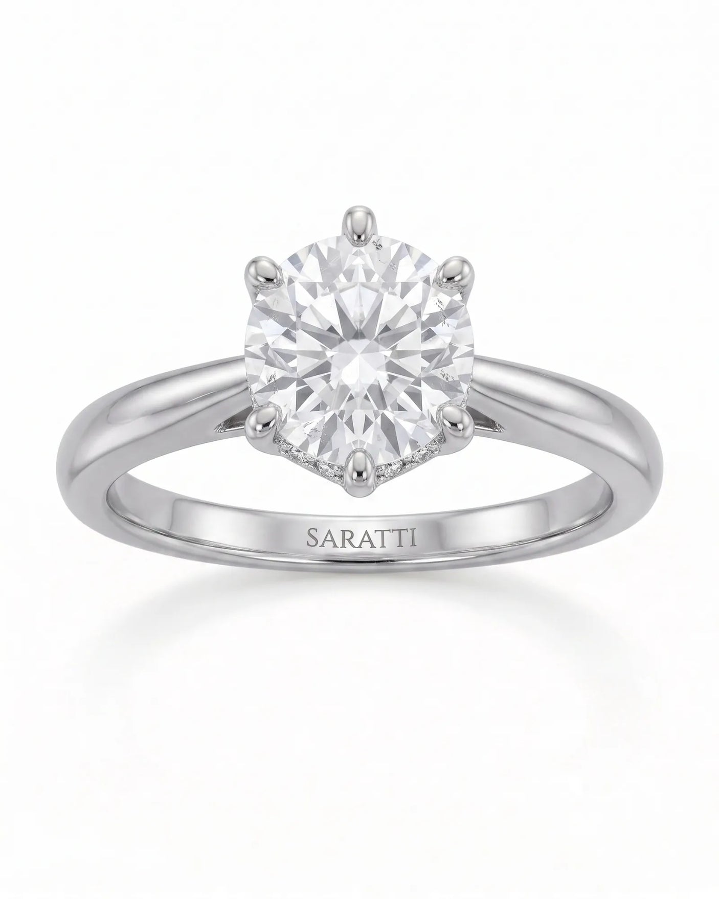 Becky – Natural Round Diamond Solitaire Ring